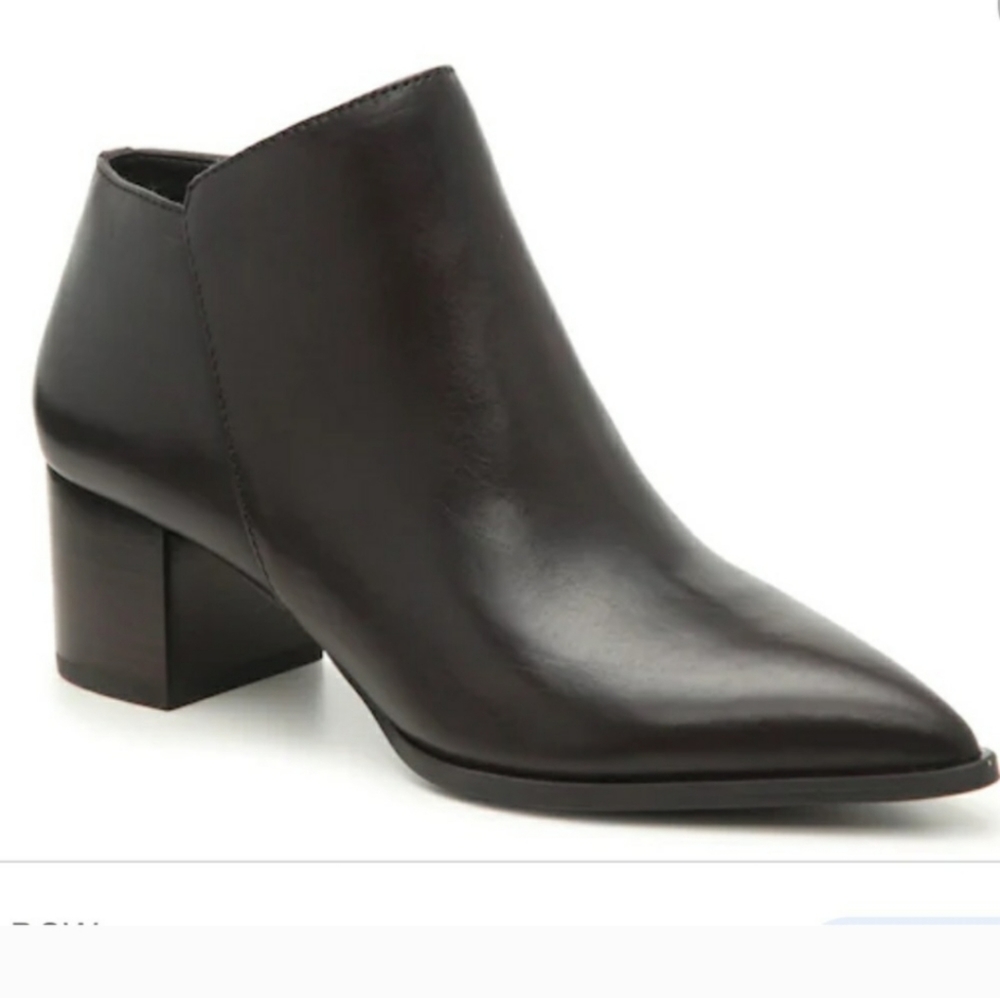 Karl Lagerfeld Paris dark brown leather booties Acasey size 8M NEW